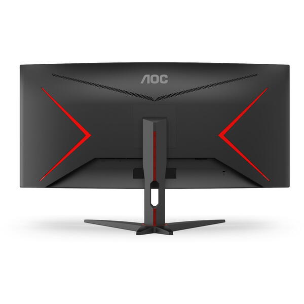 Monitor Gaming AOC CU34G2X 34 inch UWQHD VA 1 ms 144 Hz Curbat Negru Rosu