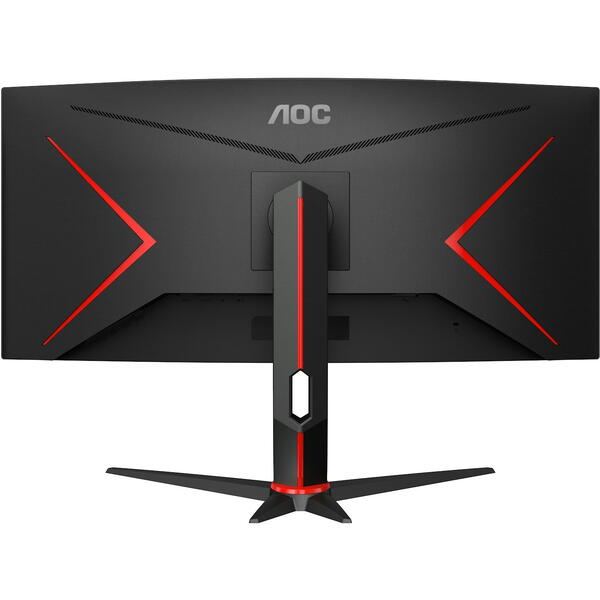 Monitor Gaming AOC AGON CU34G2XP 34 inch UWQHD VA 1 ms 180 Hz HDR Curbat Negru/Rosu