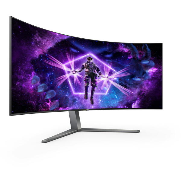 Monitor Gaming AOC AGON AG456UCZD 44.5 inch UWQHD OLED 0.03 ms 240 Hz USB-C HDR Curbat Negru