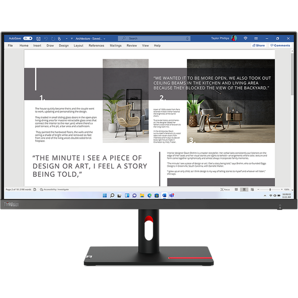 Monitor LED Lenovo ThinkVision S27i-30 27 inch FHD IPS 4 ms 100 Hz Negru