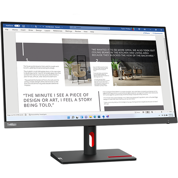 Monitor LED Lenovo ThinkVision S27i-30 27 inch FHD IPS 4 ms 100 Hz Negru