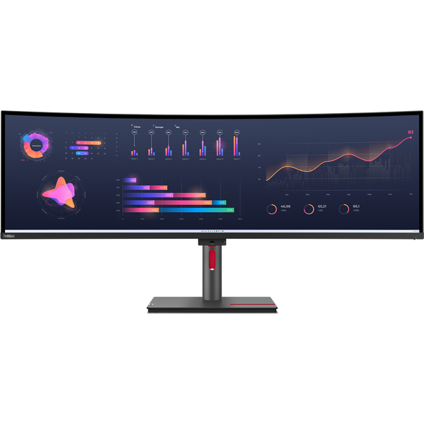 Monitor LED Lenovo ThinkVision P49w-30 Curbat 49 inch DQHD IPS 4 ms 60 Hz Thunderbolt Negru