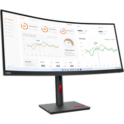 Monitor LED Lenovo ThinkVision T34w-30 34 inch UWQHD VA 4 ms 60 Hz USB-C Curbat Negru