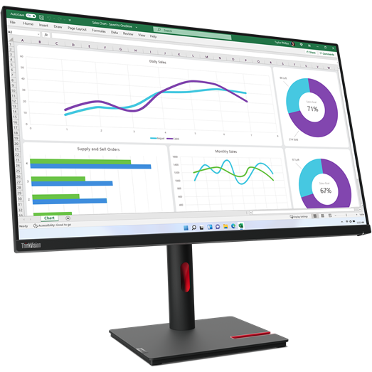 Monitor LED Lenovo ThinkVision T32h-30 31.5 inch QHD IPS 4 ms 60 Hz USB-C Negru