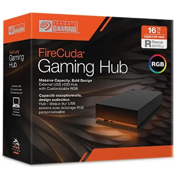 Hard Disk Extern Seagate FireCuda Gaming Hub 16TB USB 3.2 Black