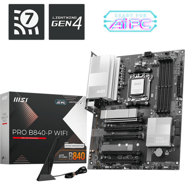 Placa de baza MSI PRO B840-P WIFI Socket AM5