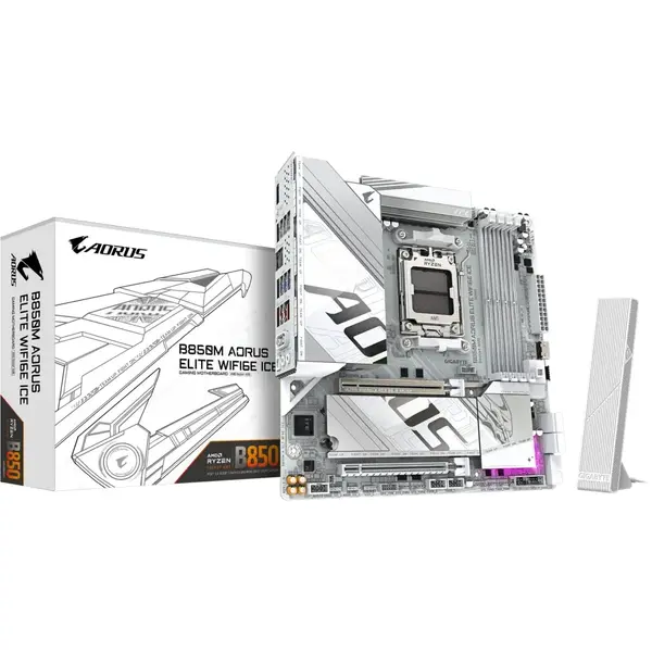 Placa de baza Gigabyte B850M AORUS ELITE WIFI6E ICE, Socket AM5