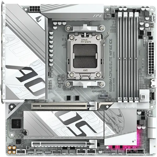 Placa de baza Gigabyte B850M AORUS ELITE WIFI6E ICE, Socket AM5