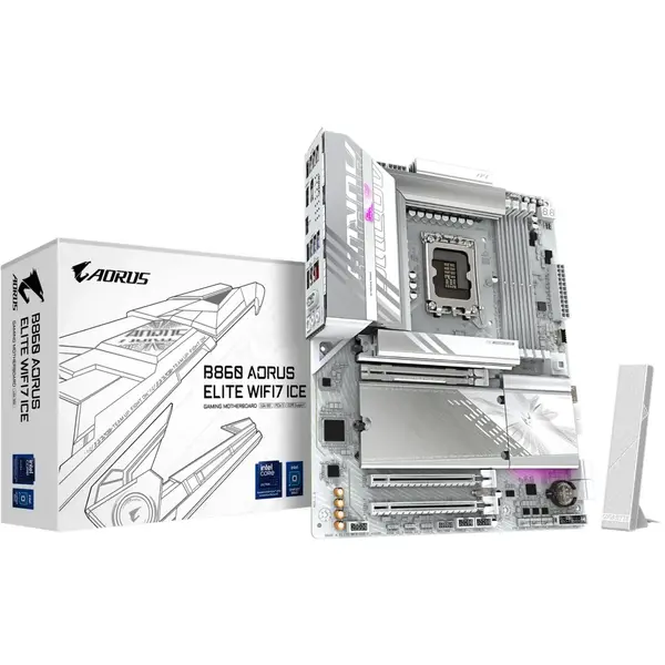 Placa de baza Gigabyte B860 AORUS ELITE WIFI7 ICE, Socket 1851