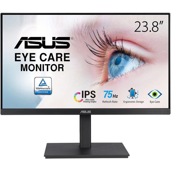 Monitor LED Asus VA24EQSB 23.8 inch FHD IPS 5 ms 75 Hz Negru