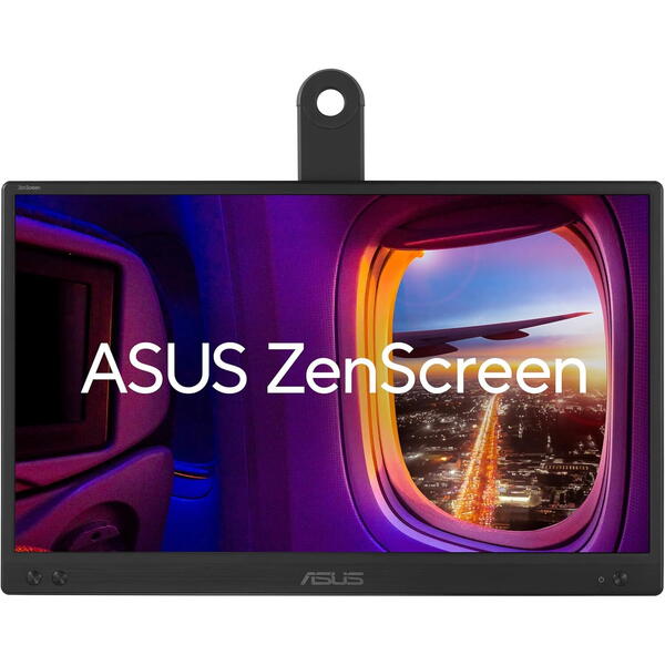 Monitor LED Asus ZenScreen MB166CR 15.6 inch FHD IPS 5 ms 60 Hz USB-C Negru