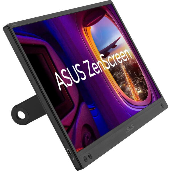 Monitor LED Asus ZenScreen MB166CR 15.6 inch FHD IPS 5 ms 60 Hz USB-C Negru