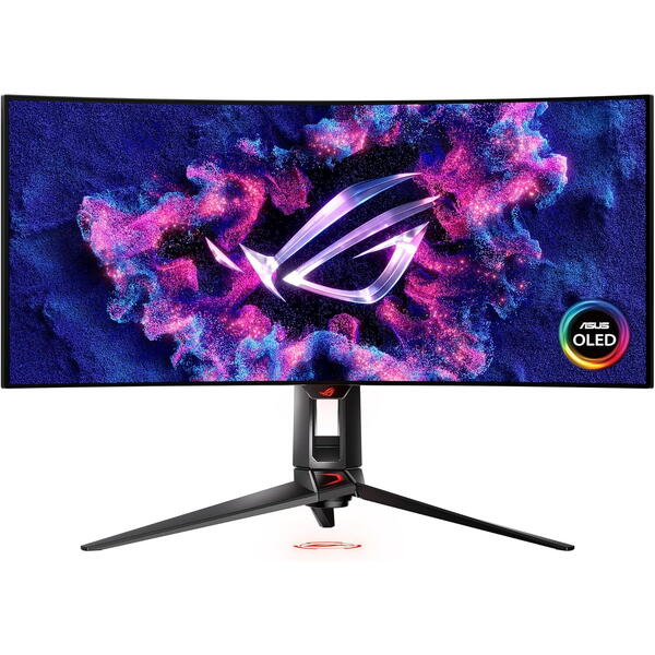 Monitor Gaming Asus ROG Swift PG34WCDM 34 inch UWQHD OLED 0.03 ms 240 Hz USB-C HDR Curbat Negru