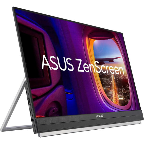 Monitor LED Asus ZenScreen MB229CF 21.5 inch FHD IPS 5 ms 100 Hz USB-C Negru