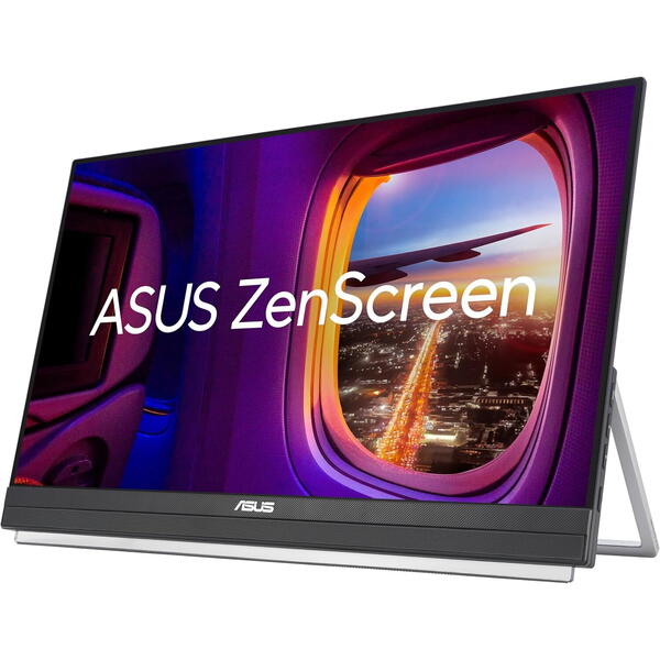 Monitor LED Asus ZenScreen MB229CF 21.5 inch FHD IPS 5 ms 100 Hz USB-C Negru