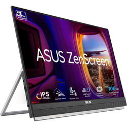 Monitor LED Asus ZenScreen MB229CF 21.5 inch FHD IPS 5 ms 100 Hz USB-C Negru