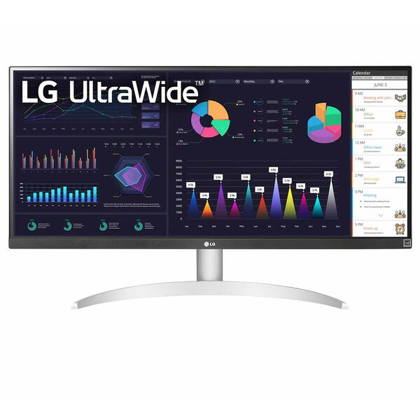 Monitor LED LG UltraWide 29WQ600-W 29 inch UWFHD IPS 5 ms 100 Hz USB-C HDR Alb/Argintiu