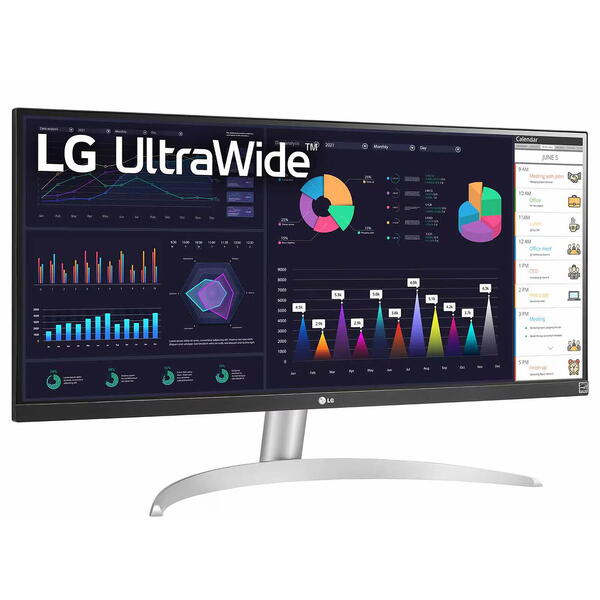 Monitor LED LG UltraWide 29WQ600-W 29 inch UWFHD IPS 5 ms 100 Hz USB-C HDR Alb/Argintiu