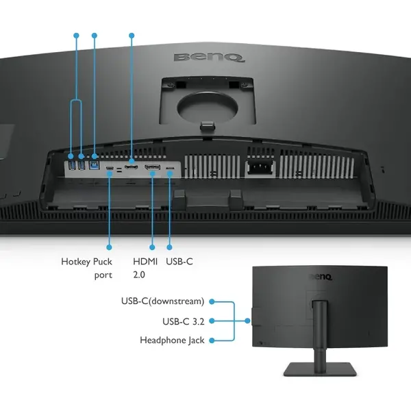 Monitor LED Benq PD2706U 27 inch UHD IPS 5 ms 60 Hz USB-C HDR Negru