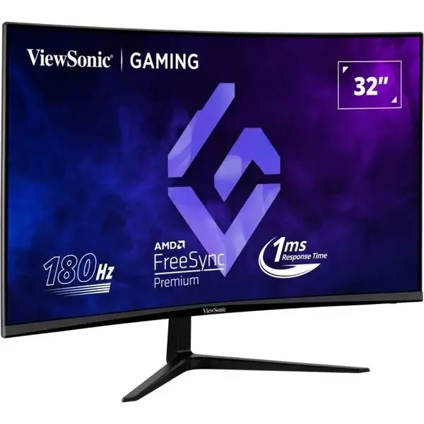 Monitor Gaming ViewSonic VX3218C-2K 31.5 inch QHD VA 1 ms 165 Hz HDR Curbat  Negru