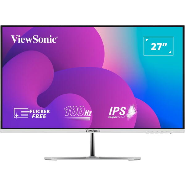 Monitor LED ViewSonic VX2776-SMH 27 inch FHD IPS 4 ms 75 Hz Argintiu