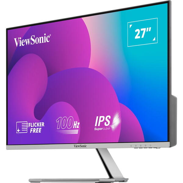 Monitor LED ViewSonic VX2776-SMH 27 inch FHD IPS 4 ms 75 Hz Argintiu