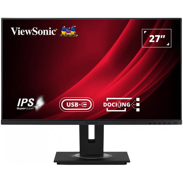 Monitor LED ViewSonic VG2756-4K 27 inch UHD IPS 5 ms 60 Hz USB-C Negru