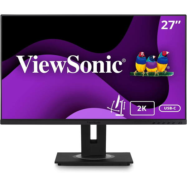 Monitor LED ViewSonic VG2756-2K 27 inch QHD IPS 5 ms 60 Hz USB-C Negru