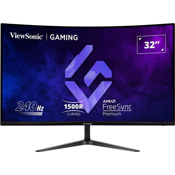 Monitor Gaming ViewSonic VX3219-PC-MHD 31.5 inch 1 ms 240 Hz Curbat Negru