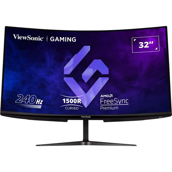 Monitor Gaming ViewSonic VX3219-PC-MHD 31.5 inch 1 ms 240 Hz Curbat Negru