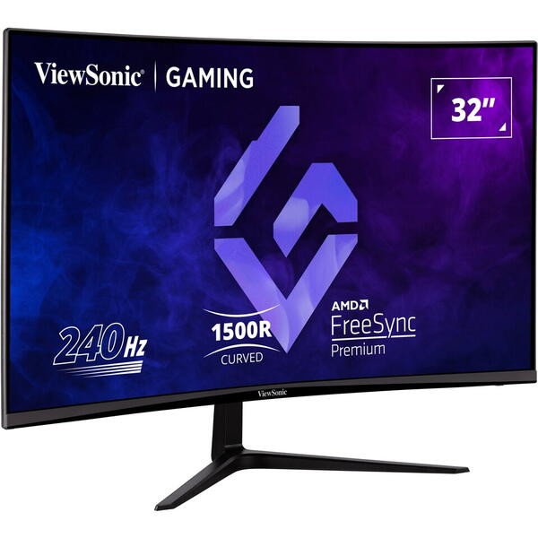 Monitor Gaming ViewSonic VX3219-PC-MHD 31.5 inch 1 ms 240 Hz Curbat Negru