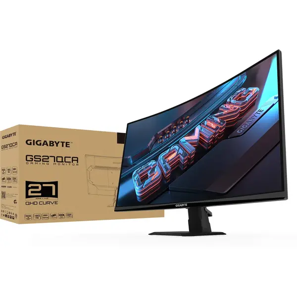 Monitor Gaming Gigabyte GS27QCA 27 inch QHD VA 1 ms 180 Hz HDR Curbat Negru