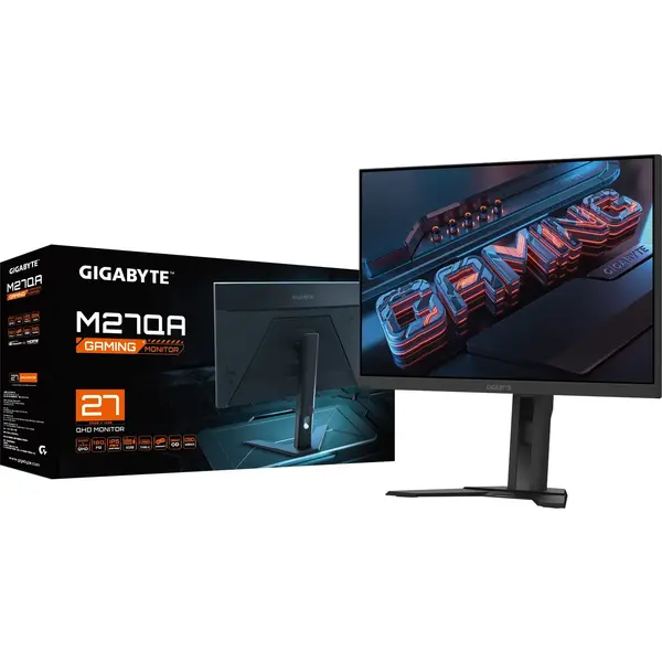 Monitor Gaming Gigabyte M27QA 27 inch QHD IPS 1 ms 180 Hz USB-C HDR Negru