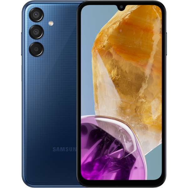 Smartphone Samsung Galaxy M15, 6.5 inch, 128GB, 4GB RAM, Dual SIM, 5G, 4-Camera, Dark Blue