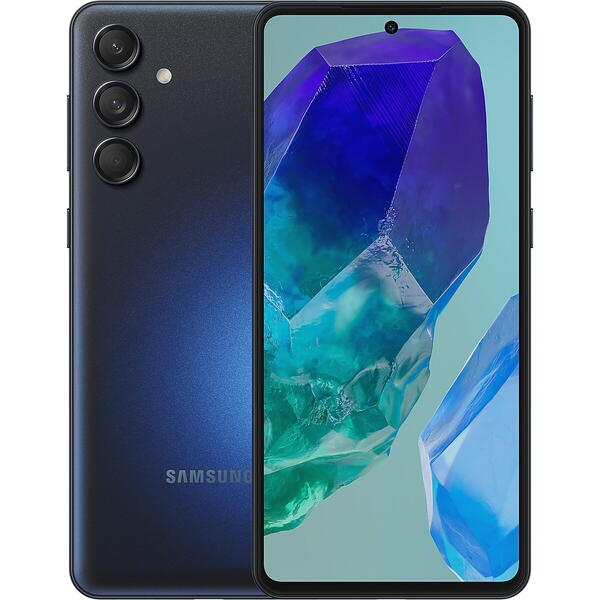 Smartphone Samsung Galaxy M55, 6.7 inch, 128GB, 8GB RAM, Dual SIM, 5G, 4-Camere, Dark Blue