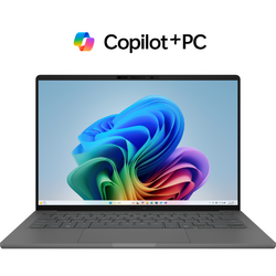 Zenbook A14 UX3407RA, 14 inch WUXGA OLED, Qualcomm Snapdragon X Elite X1E-78-100, 32GB LPDDR5X, 1TB SSD, Qualcomm Adreno, Win 11 Pro, Iceland Grey