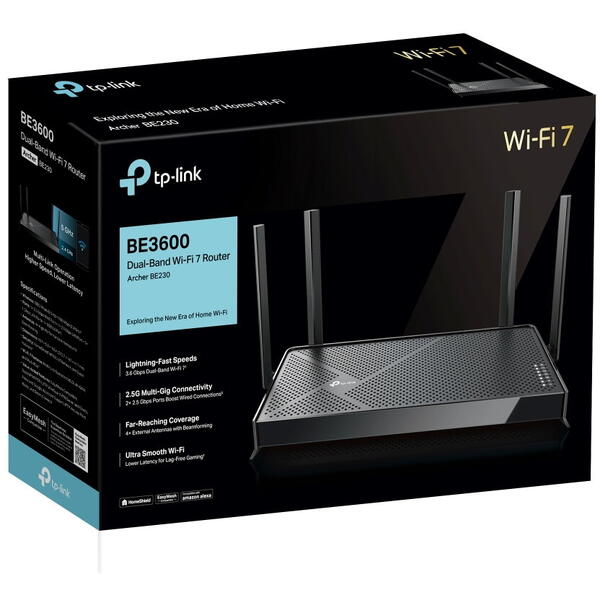 Router Wireless TP-LINK ARCHER BE230 Dual-Band WiFi 7, 2.5 Gbps