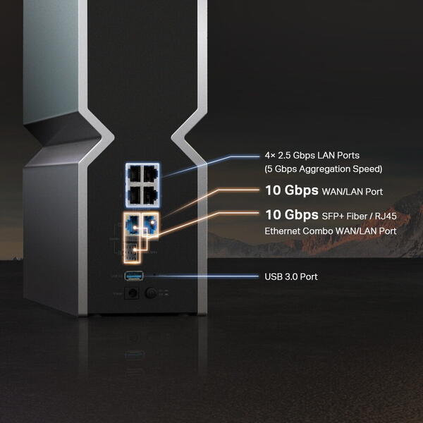 Router Wireless TP-LINK Archer BE800, TRi-Band, BE19000, USB 3.0