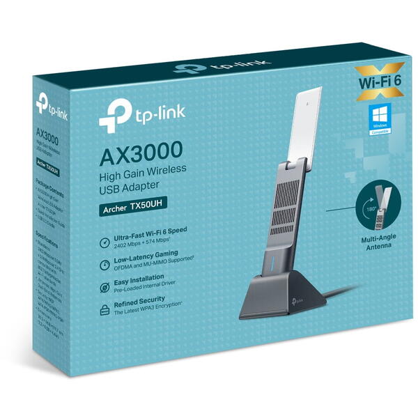 Placa de retea Wireless TP-LINK ARCHER TX50UH AX3000 Dual Band Wi-Fi 6 USB