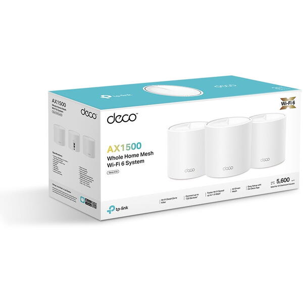Router Wireless TP-LINK KIT AX1500 MESH WIFI 6 3PK