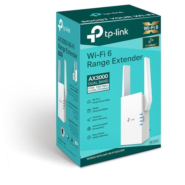 Access Point TP-LINK RE705X Dual-Band WiFi 6 Gigabit