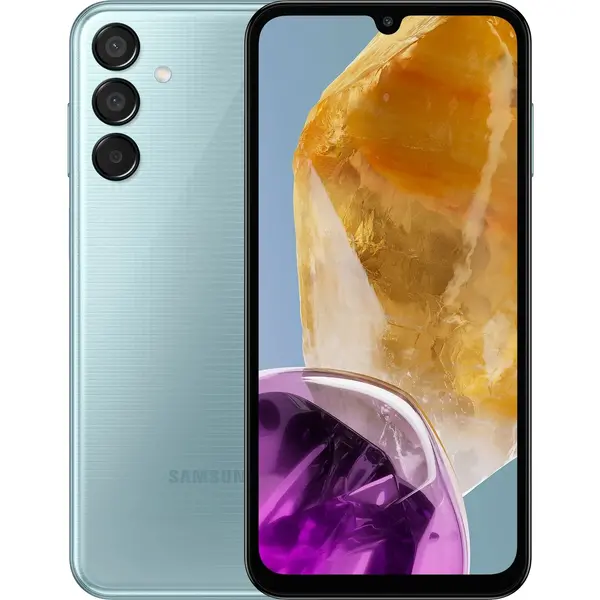Smartphone Samsung Galaxy M15, 128GB, 4GB RAM, Dual SIM, 5G, 4-Camera, Light Blue