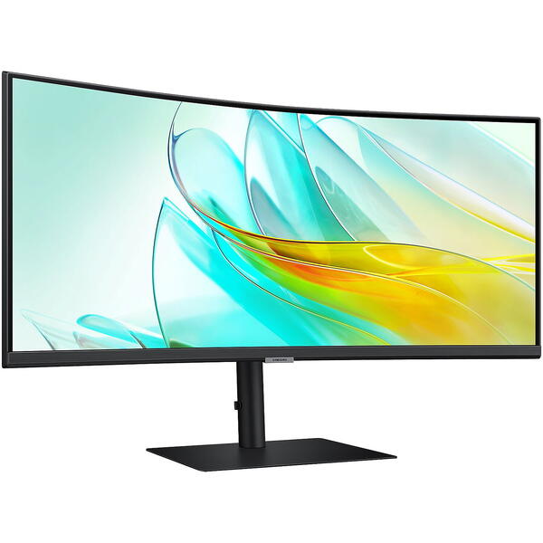 Monitor LED Samsung ViewFinity S6 LS34C652UAUXEN 34 inch UWQHD VA 5 ms 100 Hz KVM USB-C HDR Curbat Negru