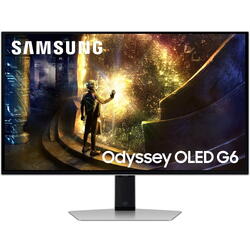 Monitor Gaming Samsung Odyssey G6 G61SD LS27DG610SUXEN 27 inch QHD QD-OLED 0.03 ms 240 Hz HDR Negru/Argintiu