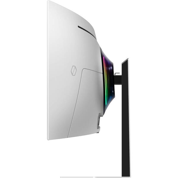 Monitor LED Samsung Odyssey G9 G95SD LS49DG950SUXDU 49 inch DQHD QD-OLED 0.03 ms 240 Hz HDR Curbat Alb/Argintiu