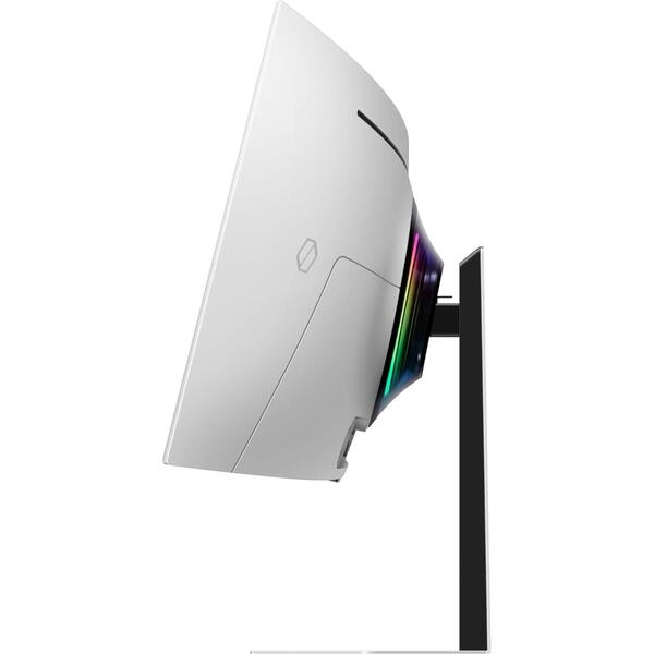 Monitor LED Samsung Odyssey G9 G95SD LS49DG950SUXDU 49 inch DQHD QD-OLED 0.03 ms 240 Hz HDR Curbat Alb/Argintiu