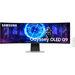 Odyssey G9 G95SD LS49DG950SUXDU 49 inch DQHD QD-OLED 0.03 ms 240 Hz HDR Curbat Alb/Argintiu