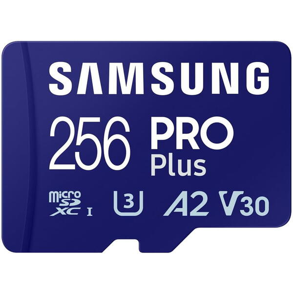 Samsung Micro SDXC PRO Plus (2023) UHS-I U3 Clasa 10 256GB + Adaptor SD