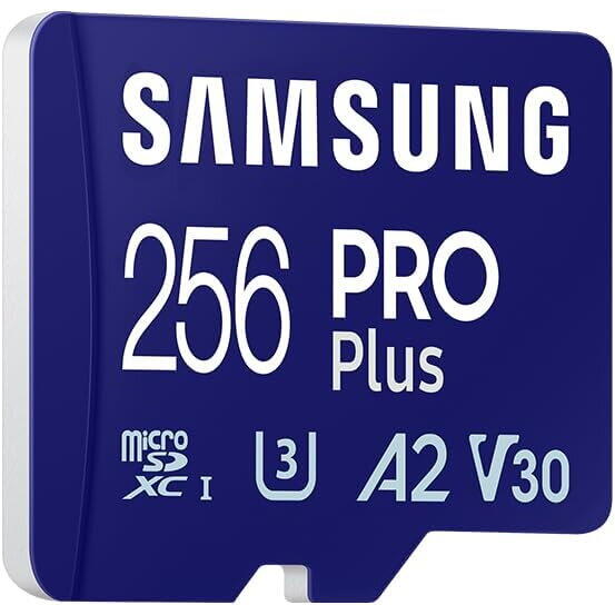 Samsung Micro SDXC PRO Plus (2023) UHS-I U3 Clasa 10 256GB + Adaptor SD