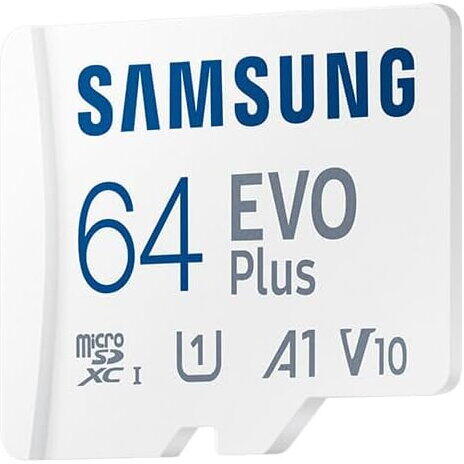 Samsung EVO Plus (2024) 64GB, Class 10, UHS-I U3, V10, A2 + Adaptor SD